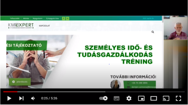 Időgazdálkodás tréning_YT videó